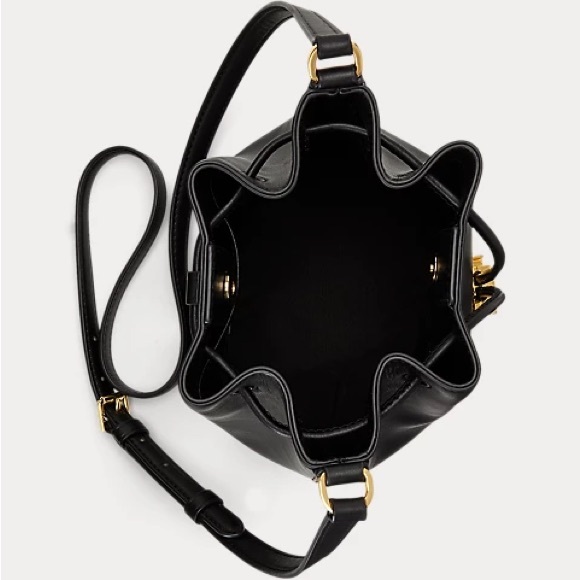 Ralph Lauren Leather Medium Andie Drawstring Bag - Picture 3 of 4